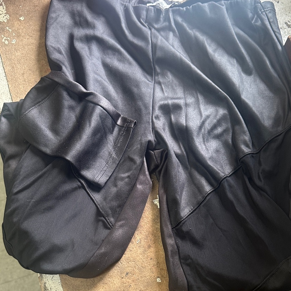 Black Satin leggings
